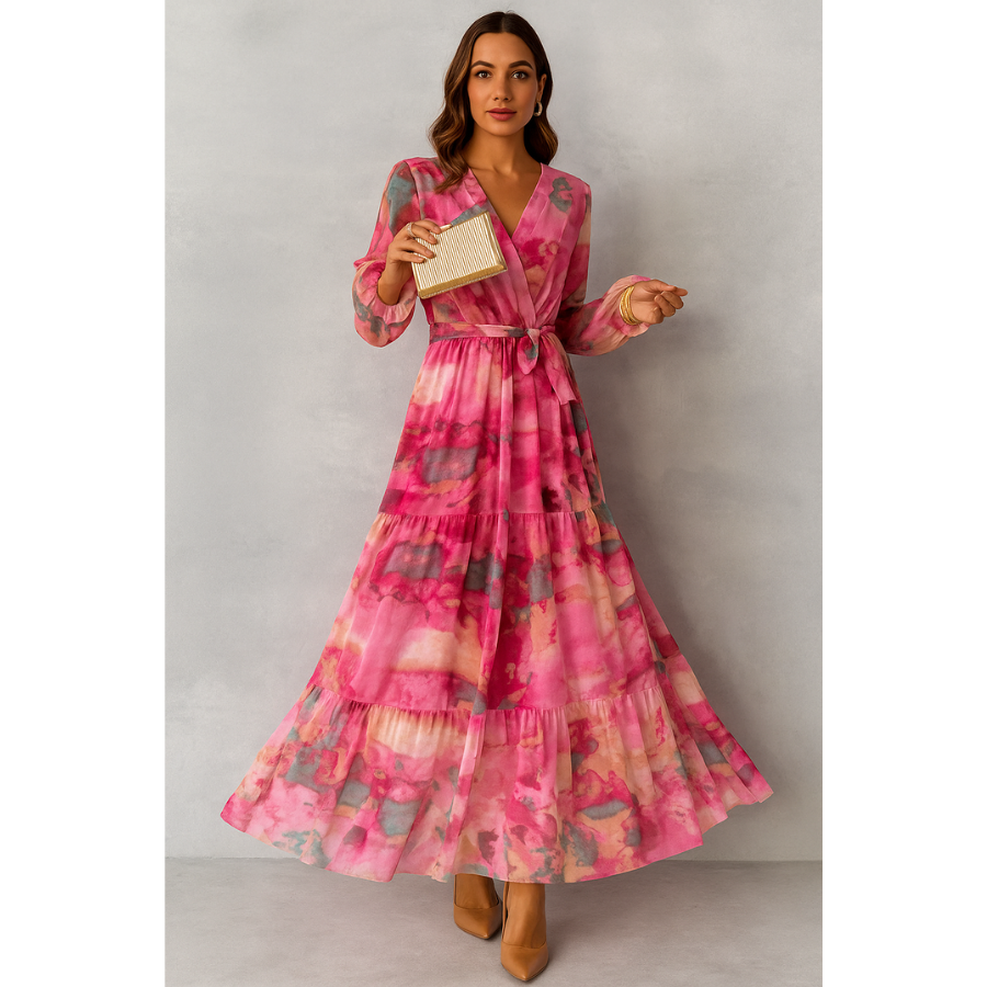 Elegantes Langarmkleid für Damen | Maxi