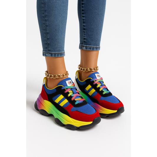 Mehrfarbige Damenschuhe